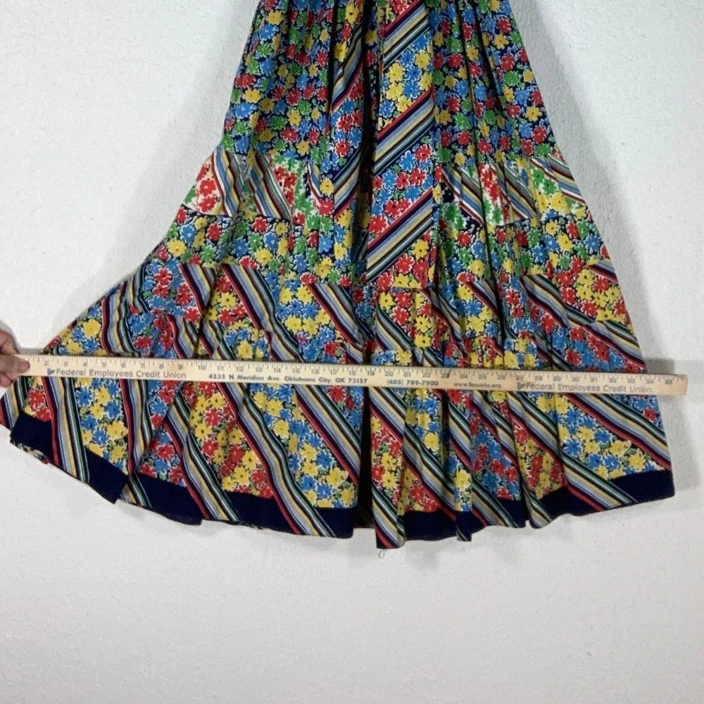 Victor Costa Multicolor Floral Maxi Dress - Medium- Vintage 70s Luxury Brand